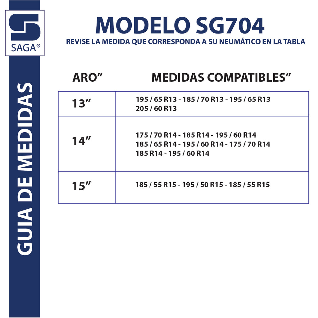 Par Cadenas SG-704 Saga® Fácil Montaje