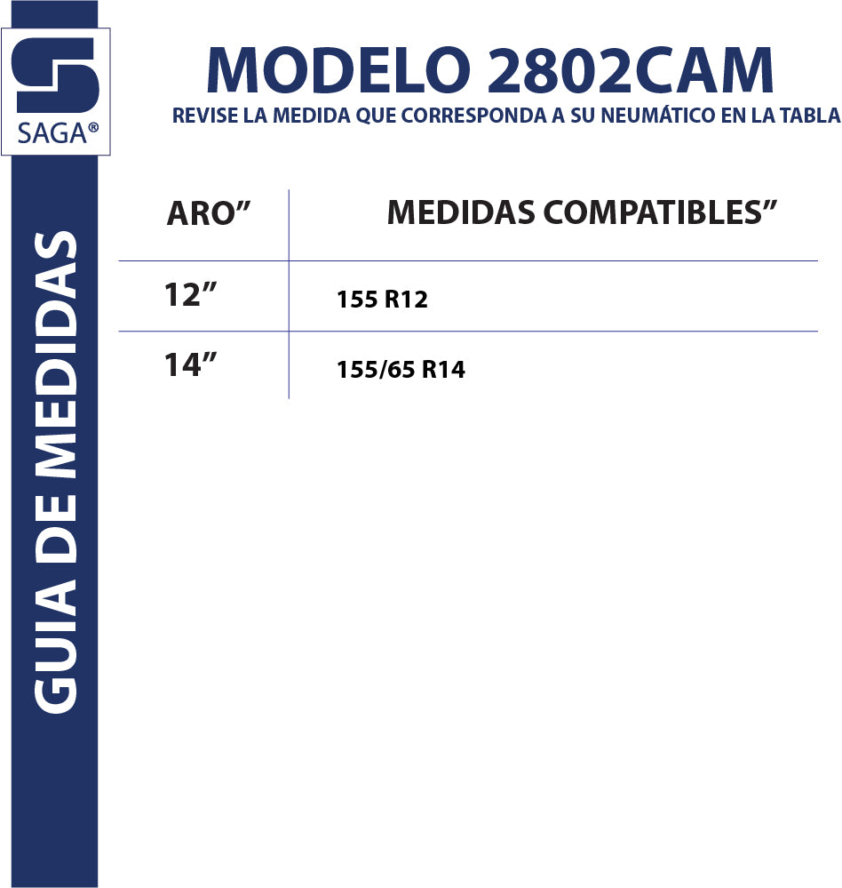 Par Cadenas 2802CAM + Saco