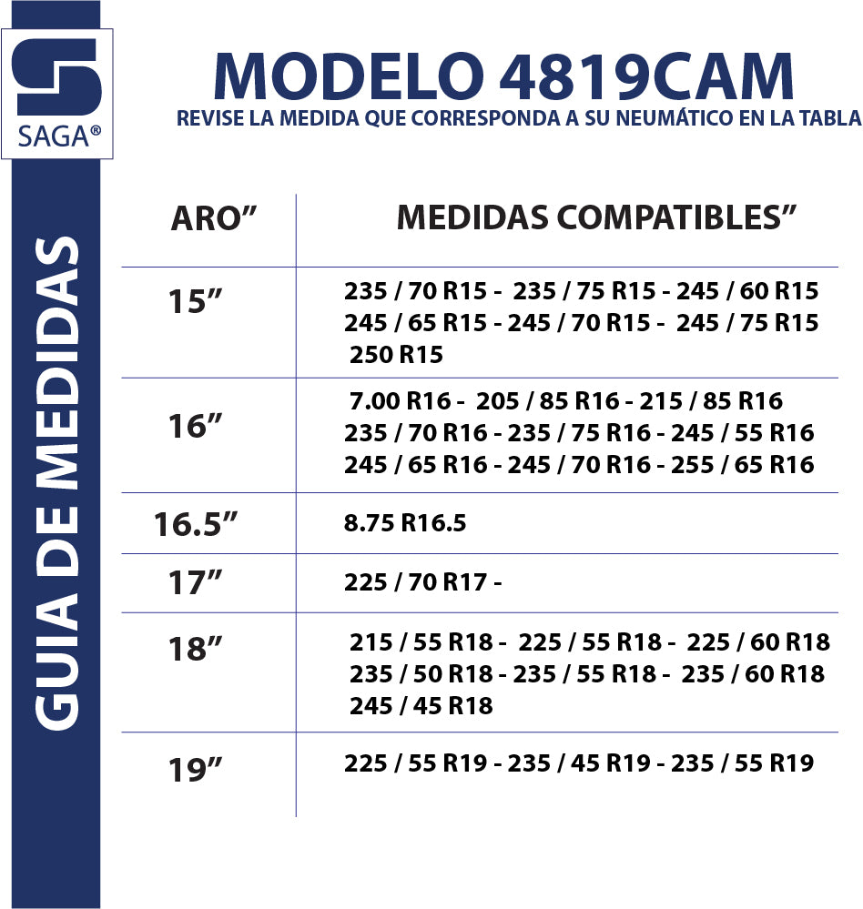 Par de Cadenas Para Nieve 4819 Dobles Tupidas