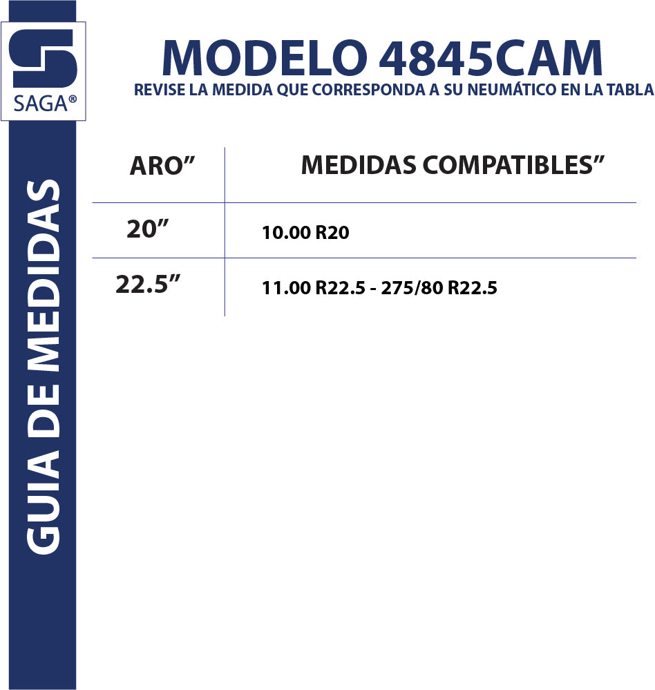 Par de Cadenas Para Nieve Doble T4845CAM Semi Tupidas