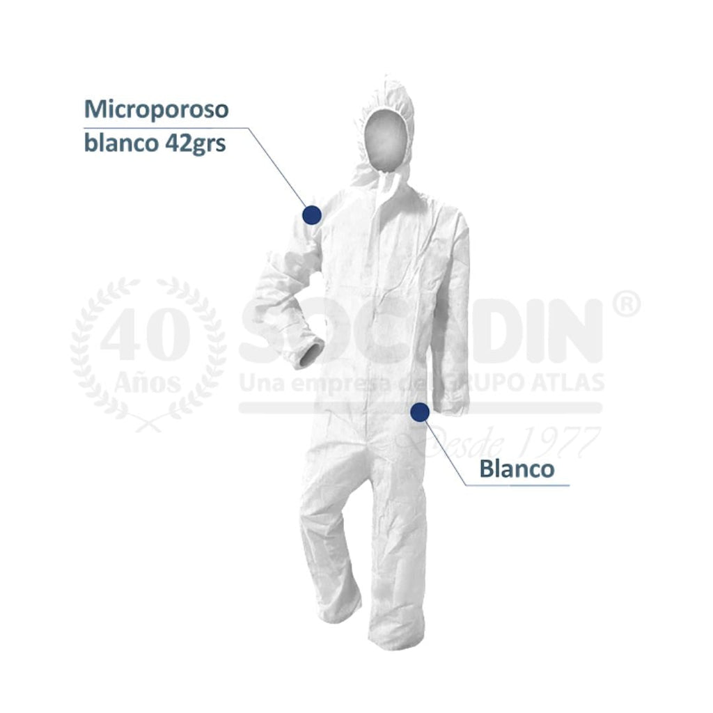 Buzo Desechable Eco Blanco 42 Grs. - L