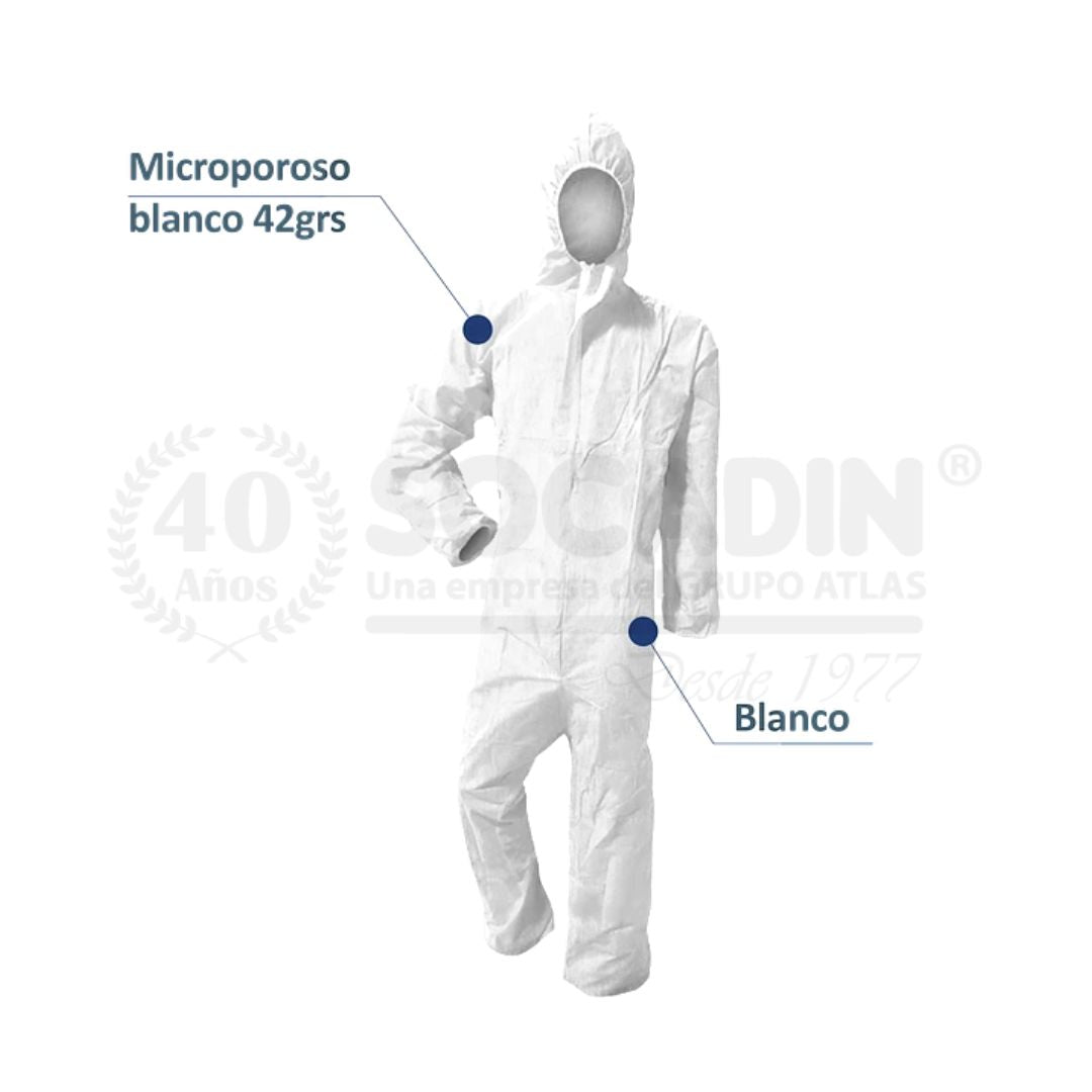Buzo Desechable Eco Blanco 42 Grs. - 2XL