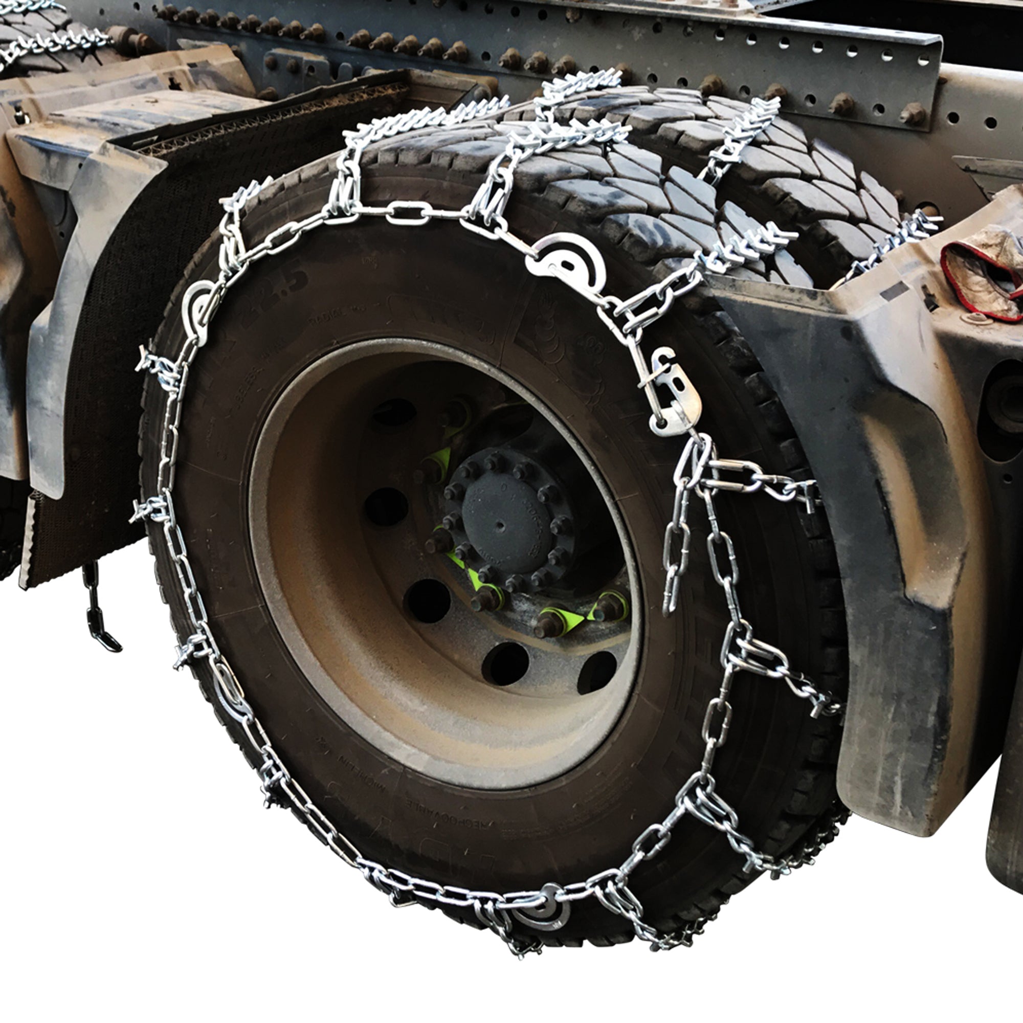 Cadenas para nieve para camiones. Equipamiento Minero. Saga Socadin.