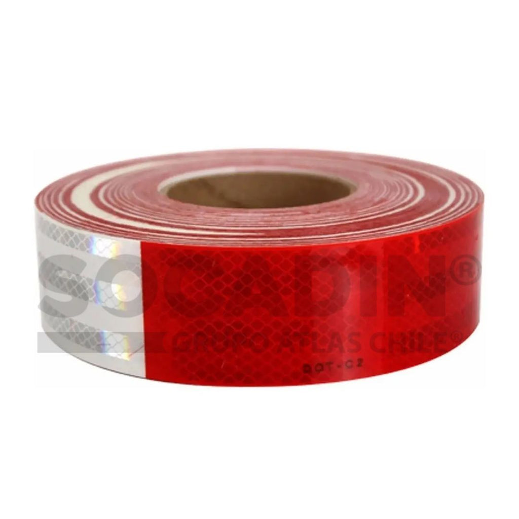 Cinta reflectante para vehiculos roja blanca