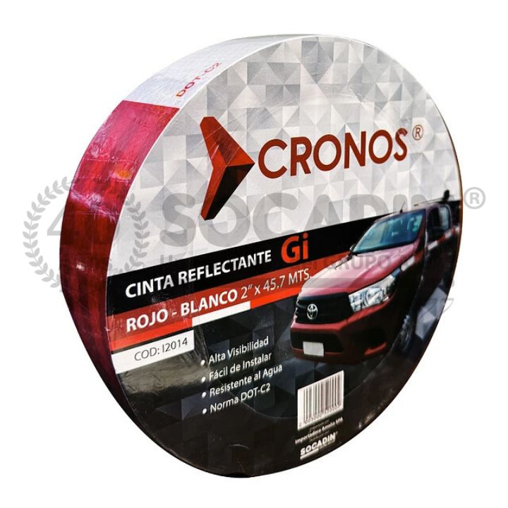 Cinta Reflectante Rojo Blanco Cronos
