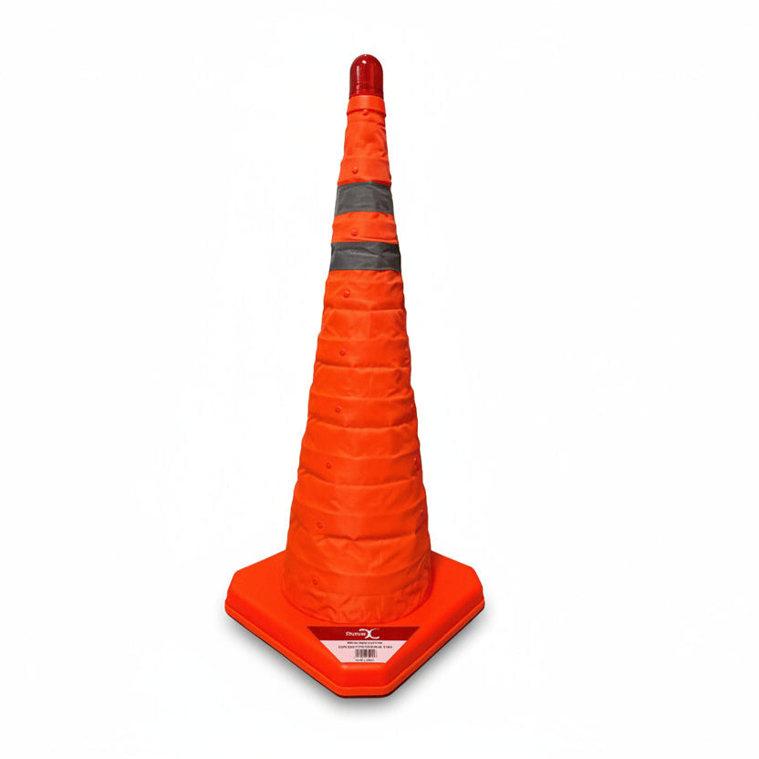 Cono Retractil 28" con Luz Roja