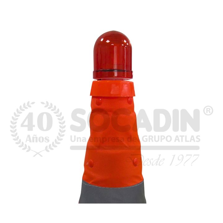 Cono Retractil 28" con Luz Roja