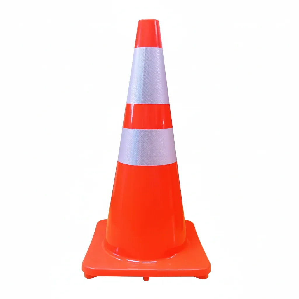 Cono Vial 28" con Cintas Reflectantes - Azul