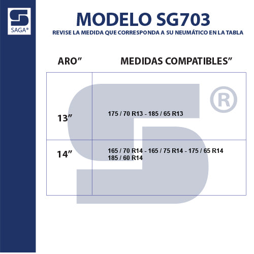 Par Cadenas SG-703 Saga® Fácil Montaje