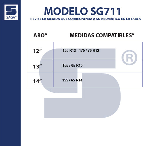 Par Cadenas SG-711 Saga® Fácil Montaje