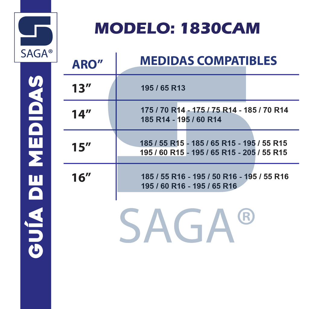 Kit Par Cadenas 1830 Saga® + Tensores