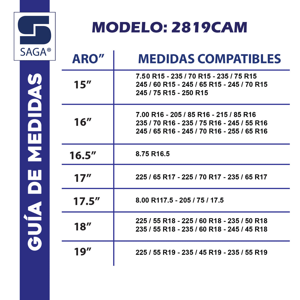 Par de Cadenas Para Nieve Simple 2819 Tupidas