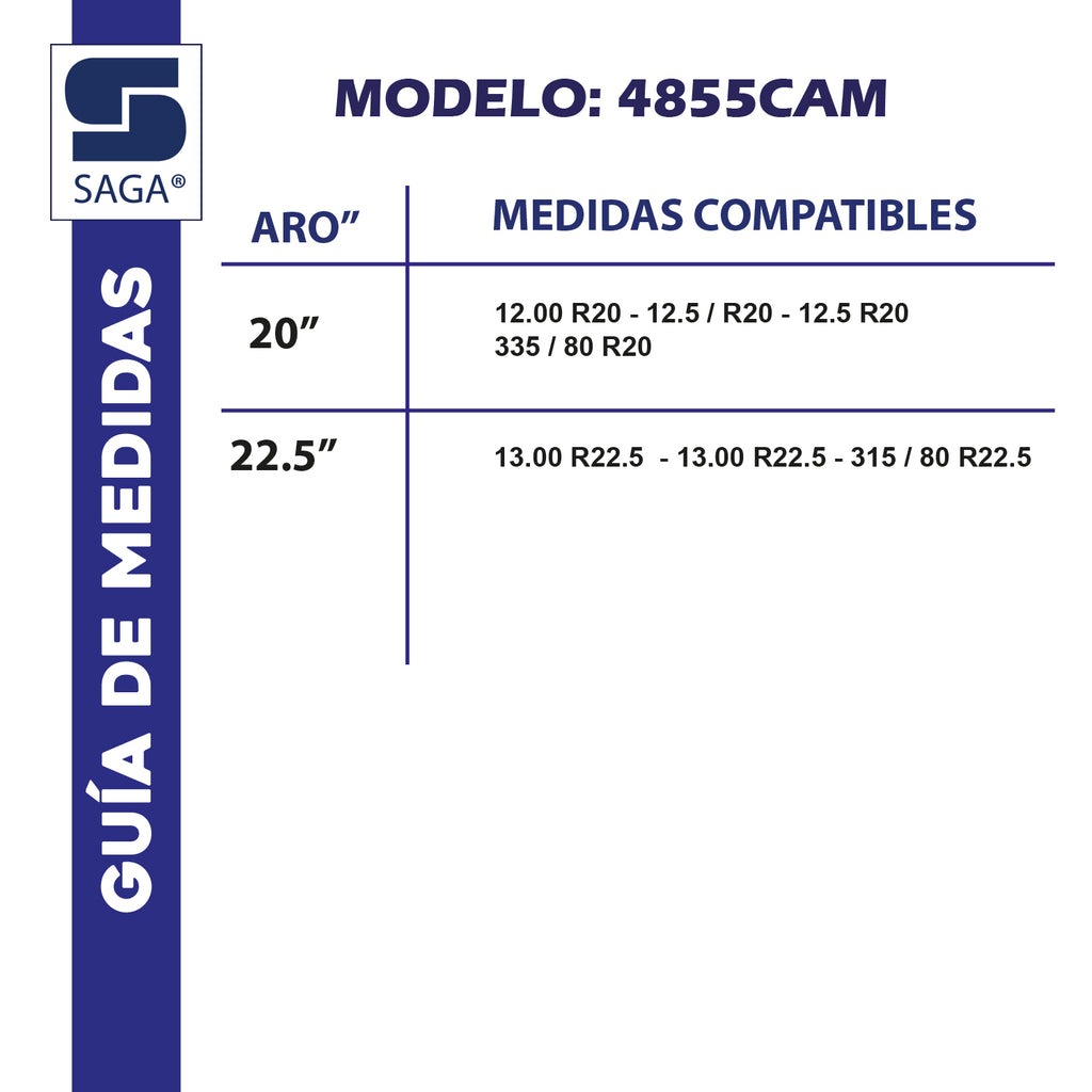 Par de Cadenas Para Nieve Dobles 4855 CAM Semi Tupidas