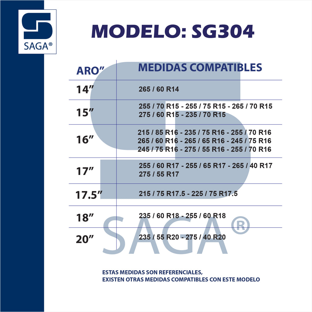 Par Cadenas SG-304 Saga® Fácil Montaje