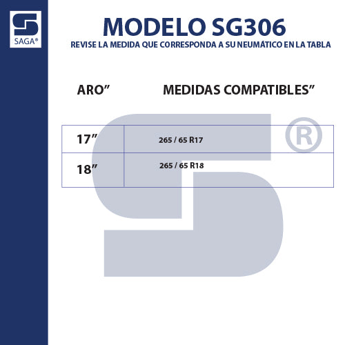 Par Cadenas SG-306 Saga® Fácil Montaje