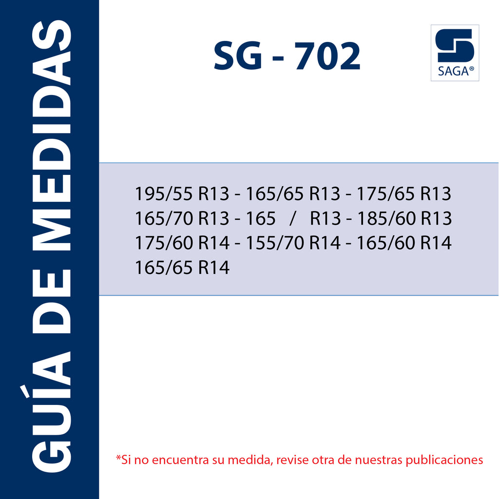 Par Cadenas SG-702 Saga® Fácil Montaje