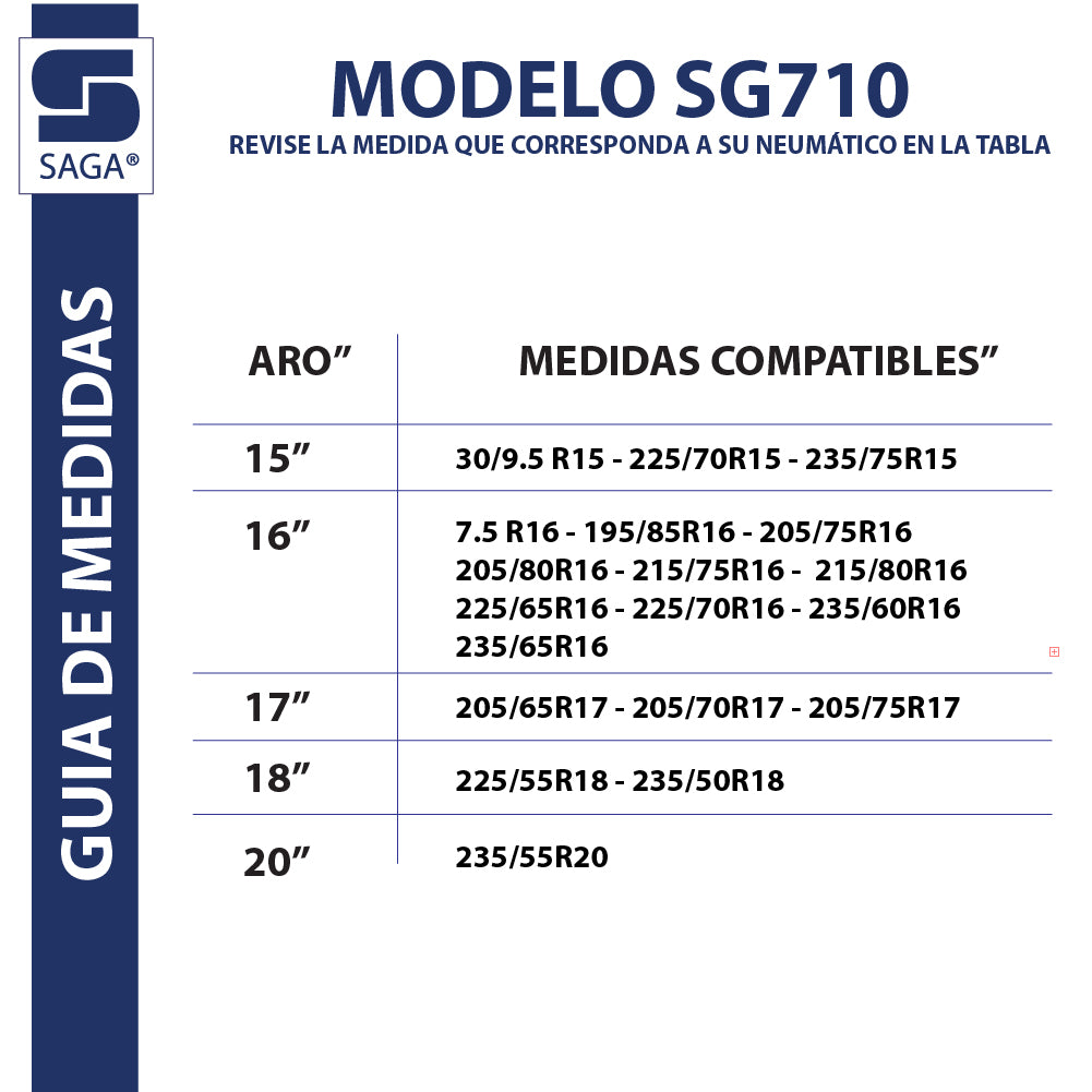 Par Cadenas SG-710 Saga® Fácil Montaje