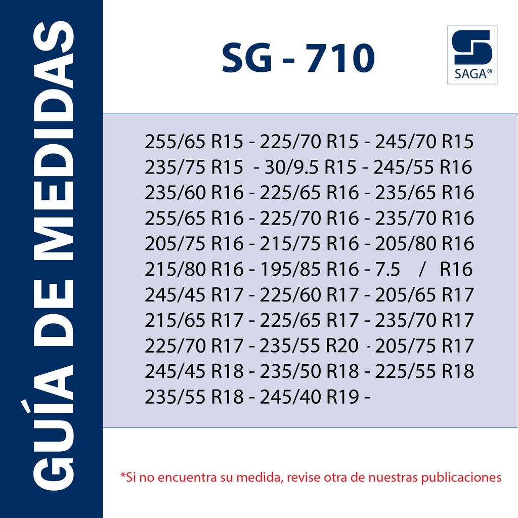 Par Cadenas SG-710 Saga® Fácil Montaje