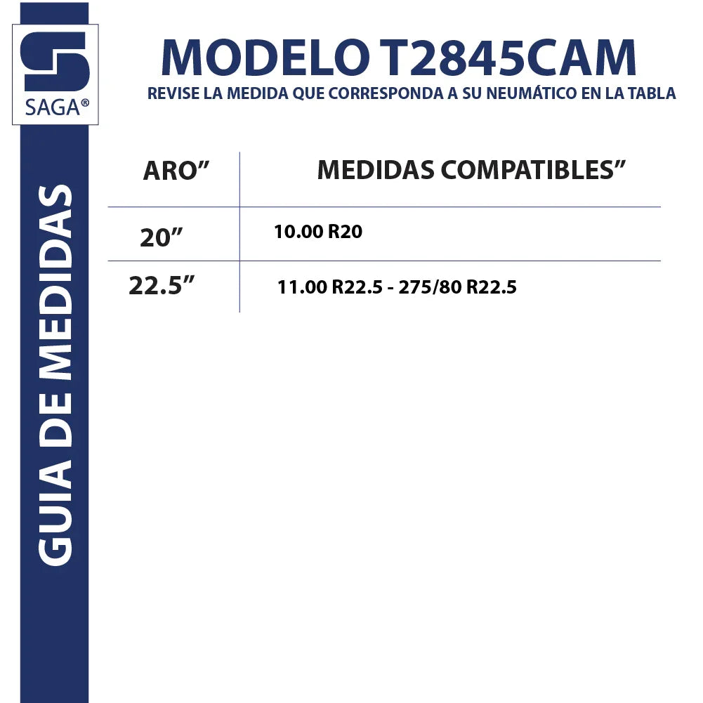 Par de Cadenas Para Nieve T2845CAM SemiTupidas