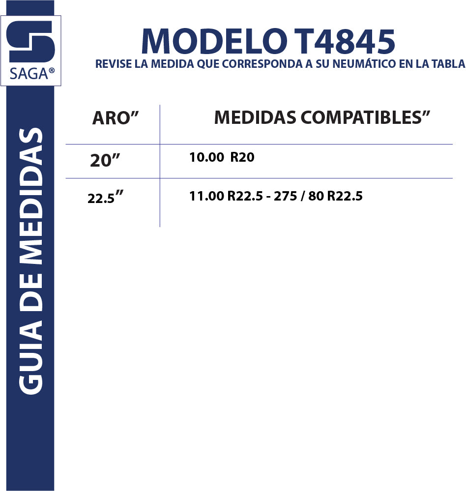 Par de Cadenas Para Nieve Doble T4845CAM Semi Tupidas