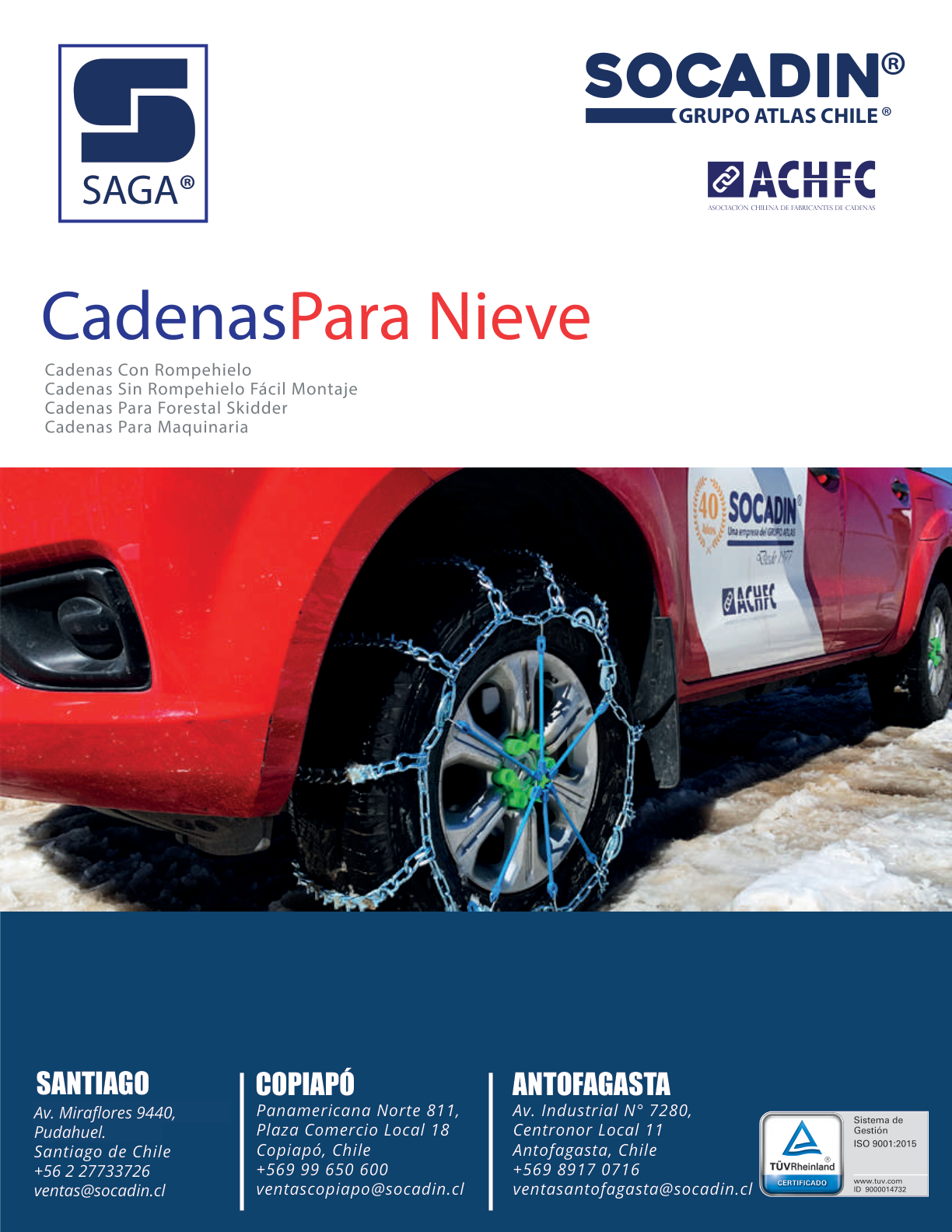 Portada catálogo Cadenas SAGA® 2026