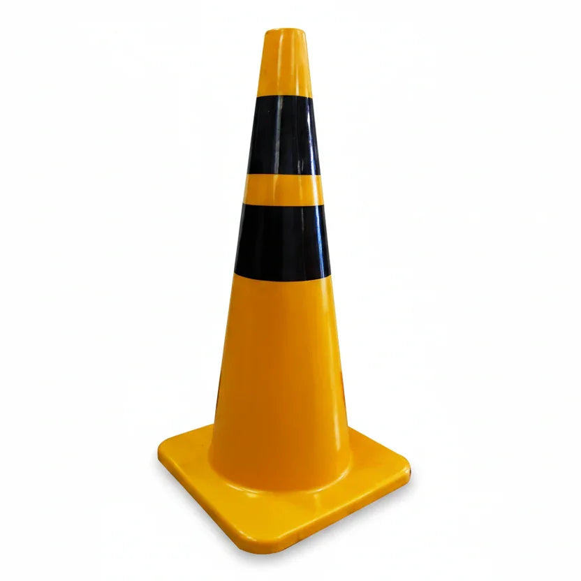 Cono Vial 28" con Cintas Reflectantes - Amarillo
