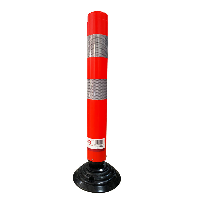 Hito abatible naranjo equipamiento vial